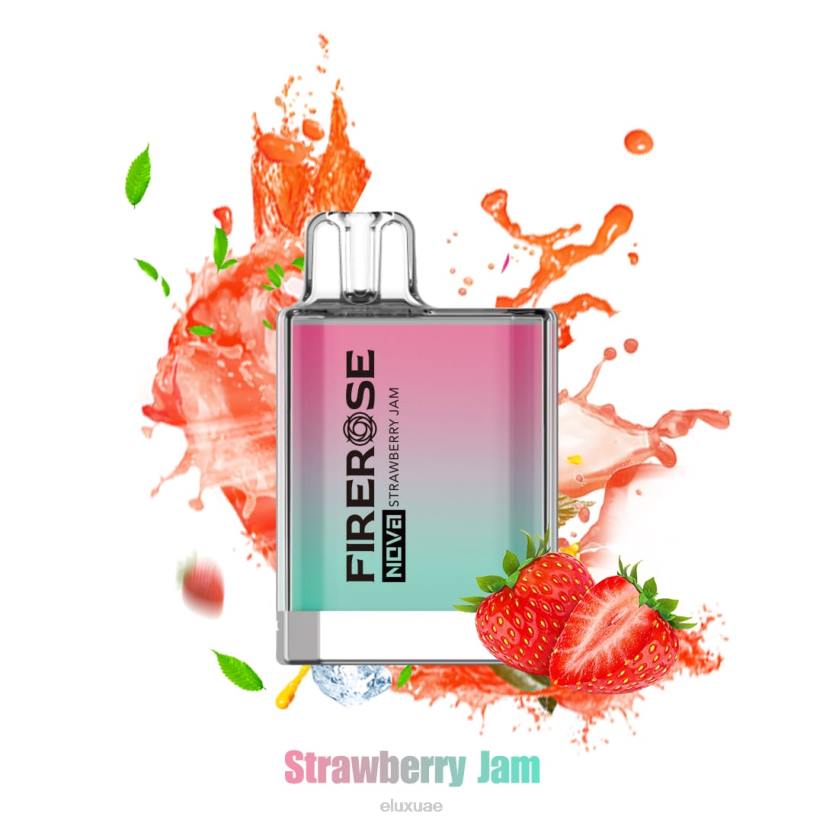 Elux Firerose Nova 600 نفخة فيب يمكن التخلص منها مربى الفراولة ELUX vape store RL04113